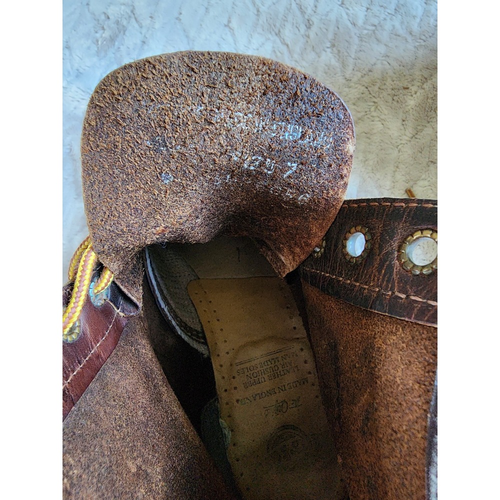 Dr. Martens Vintage 1460 Brown Leather 8 Eye Lug Sole Boots Mens 8.5 - Picture 9 of 11